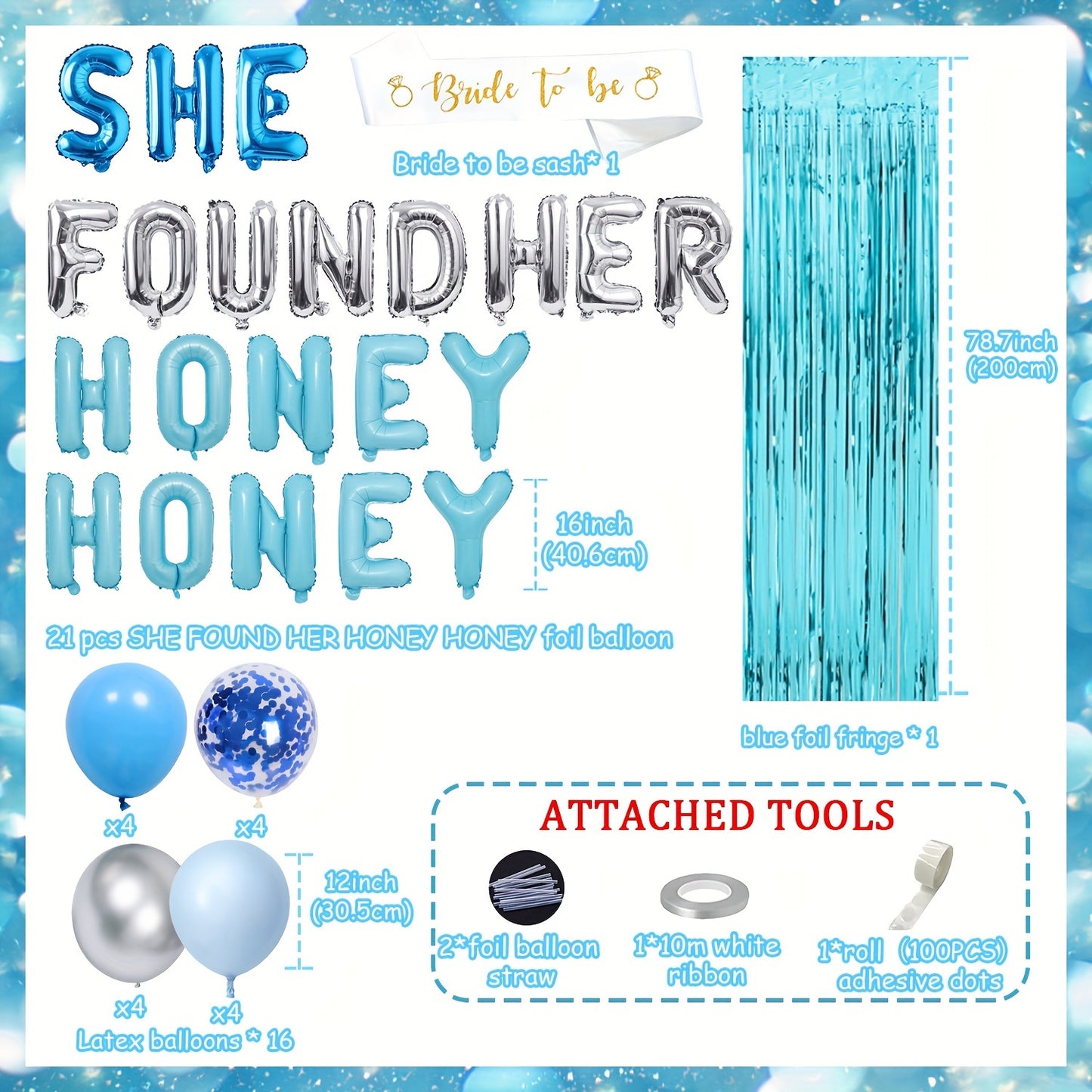 Sweet Celebration – 'She Found Her Honey' Bachelorette Décor Set