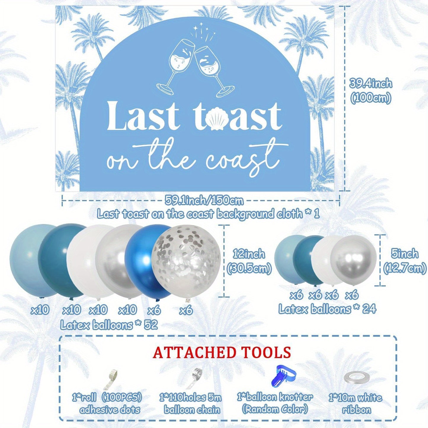 Last Toast on the Coast Party Kit