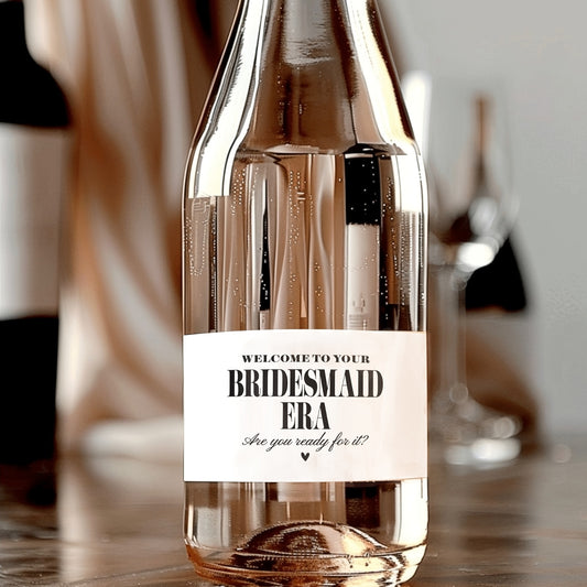 Pop the Question – 10-Piece Bridesmaid Proposal Mini Champagne Bottle Labels
