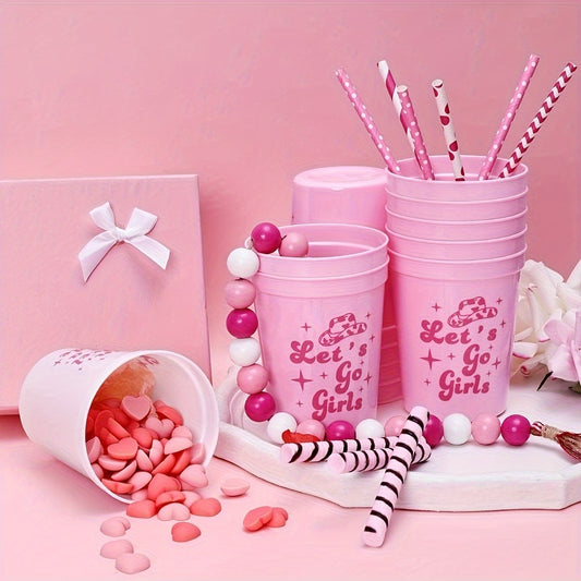 Wild West Sips – 12-Piece 'Let's Go Girls' Hen Party Cups