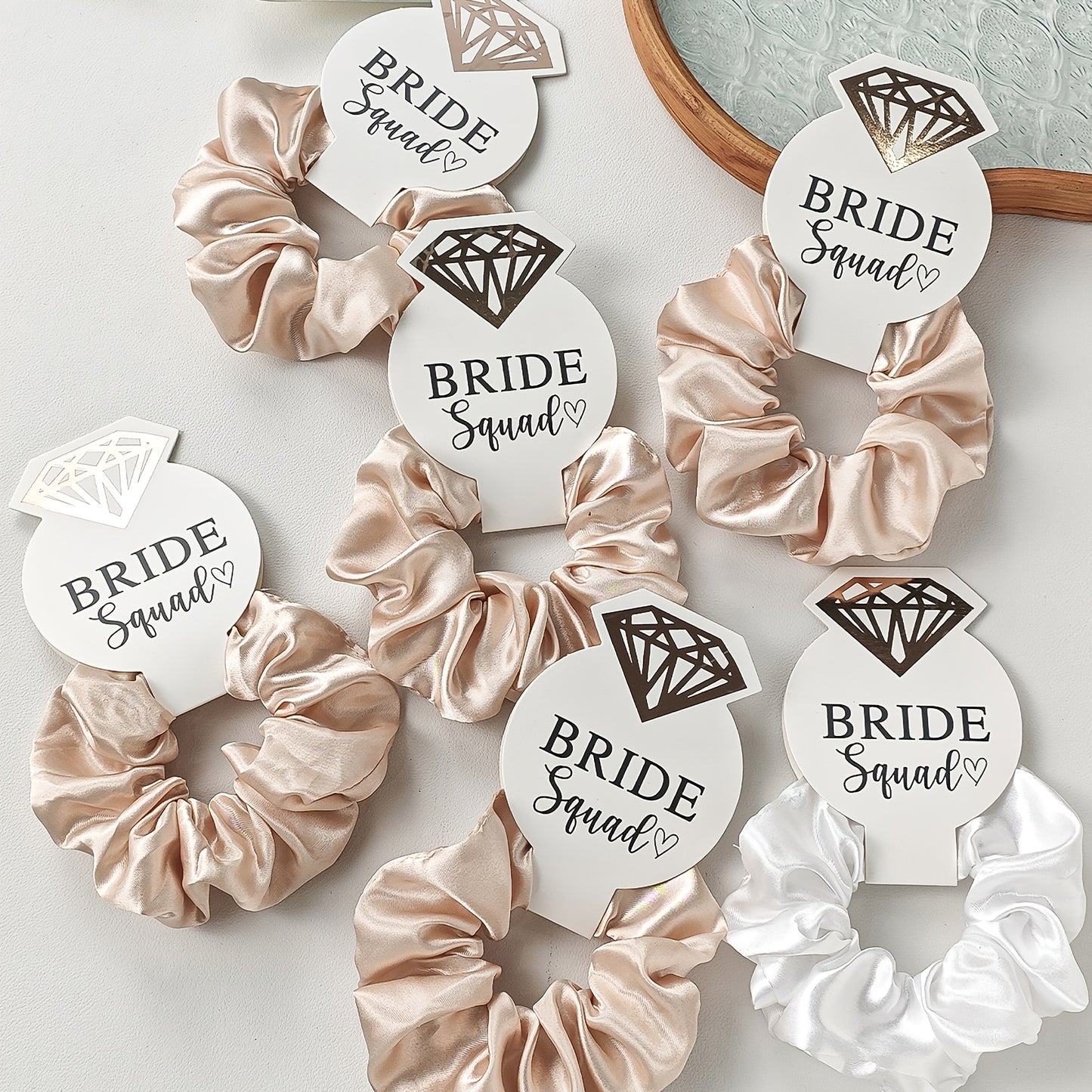 6pcs Bridal Squad Scrunchies