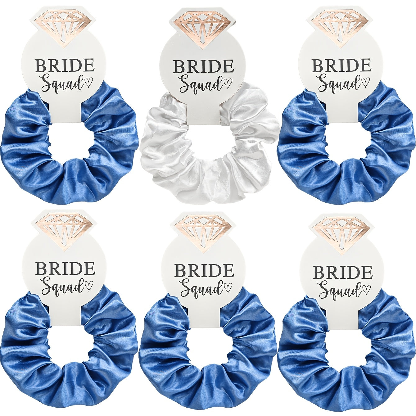 6pcs Bridal Squad Scrunchies