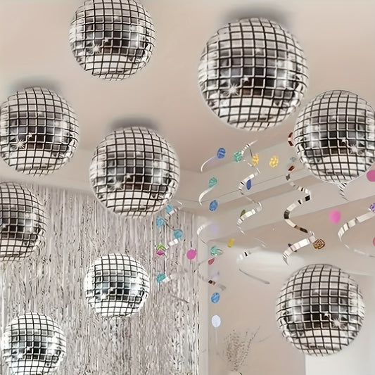 Silvery Disco Ball Balloons