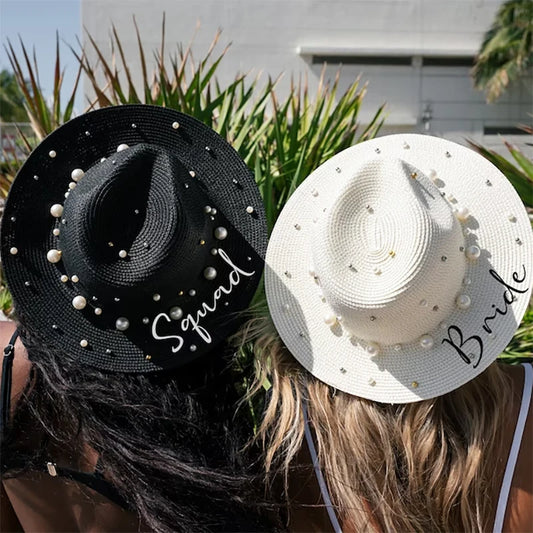 Pearl Posse – Bride Squad Sun Hat for Bachelorette & Bridal Adventures