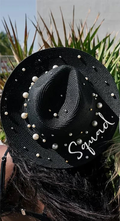 Pearl Posse – Bride Squad Sun Hat for Bachelorette & Bridal Adventures