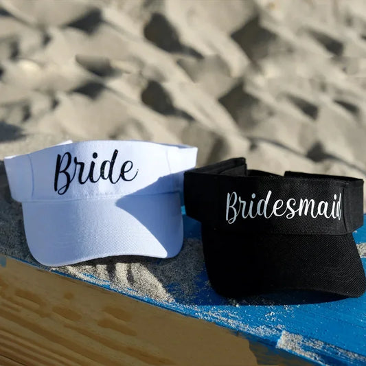 Sun-Kissed Squad – Bride & Bridesmaid Visors for Bachelorette & Beach Days