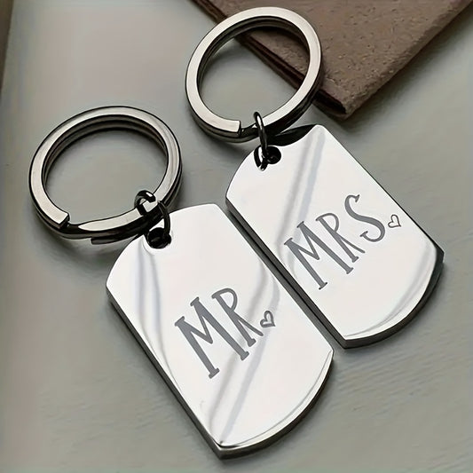 Key to Forever – Mr. & Mrs. Stainless Steel Keychain Gift Set