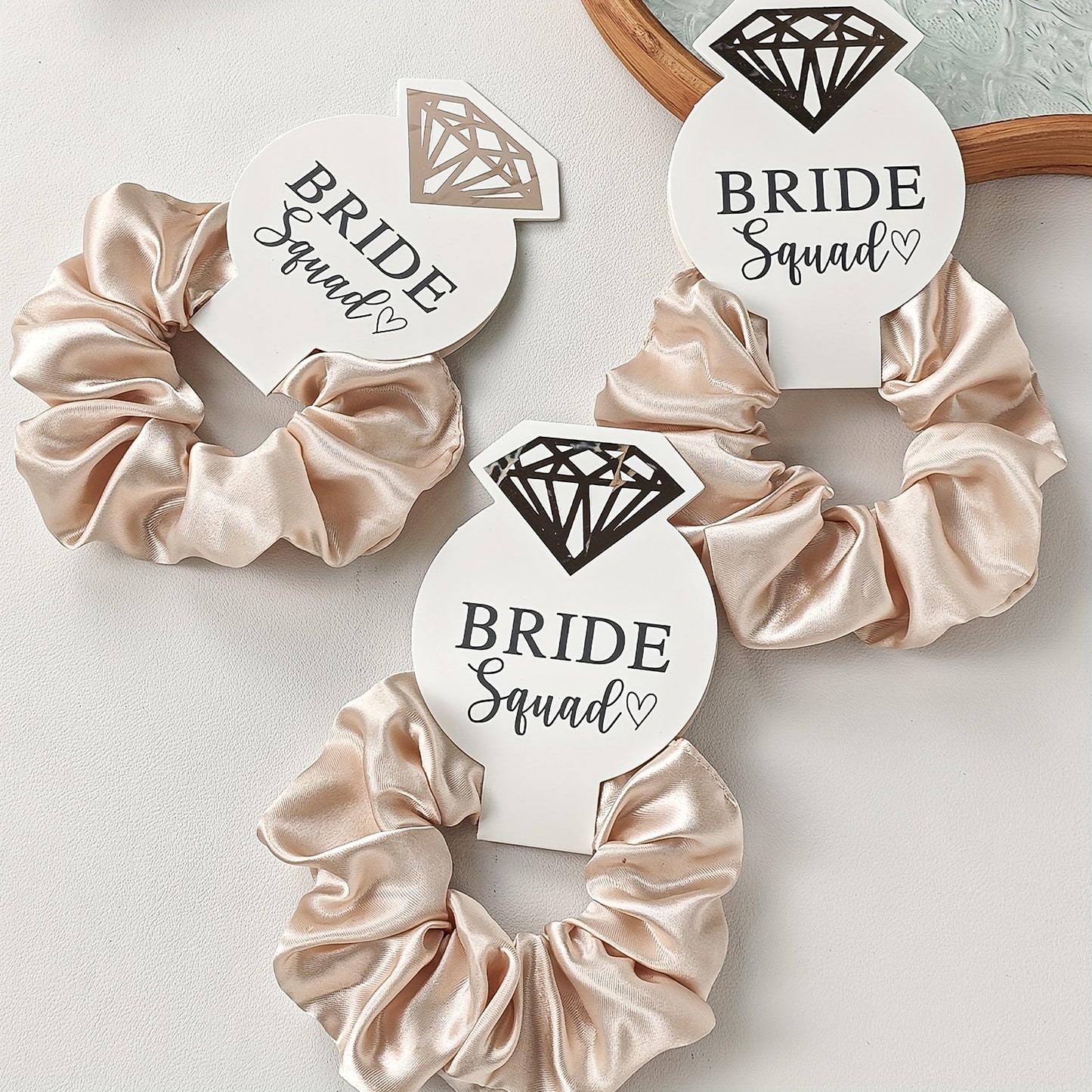 6pcs Bridal Squad Scrunchies